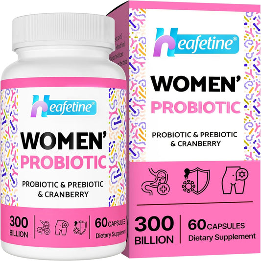 15-in-1 Women's Probiotic with 300 Billion CFUs for Vaginal, Urinary Tract, PH Balance & Immune Support - 60 Capsules