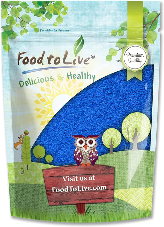 1.5 lb Raw Blue-Green Algae Extract Powder - Organic, Vegan, Non-Irradiated, Rich in Phycocyanin - Perfect for Smoothies, Juices, Shakes, Drinks, and Coloring