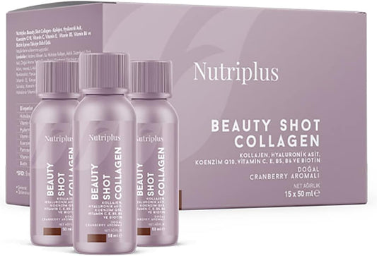 15-Pack Farmasi Nutriplus Beauty Shot Collagen: Daily Protein Boost for Skin, Hair, and Sleep, 1.69 fl oz