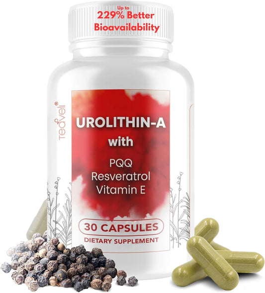 15 Servings of Teaveli Advanced Urolithin A & Stem Cell Supplement - Supports NAD+, Mitochondria, Muscle Health & Energy Levels