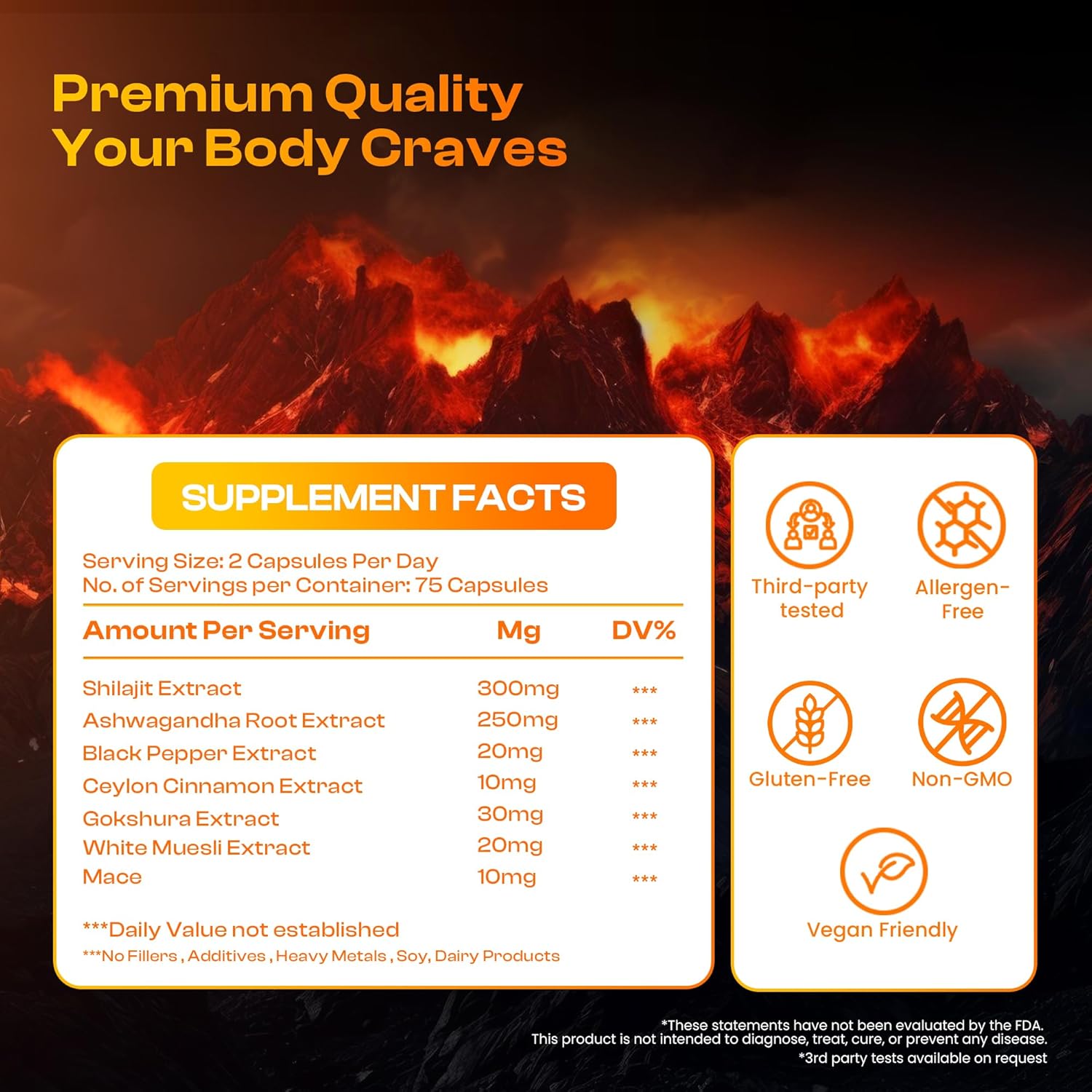 150-Count Pack of Cosynee Shilajit Complex Supplements