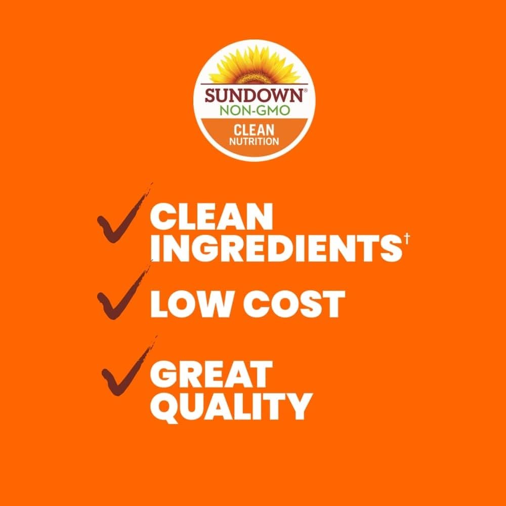 150 Ct Sundown Vitamin B-12 Gummies for Energy Metabolism Support - Raspberry, Mixed Berry, and Orange Flavored