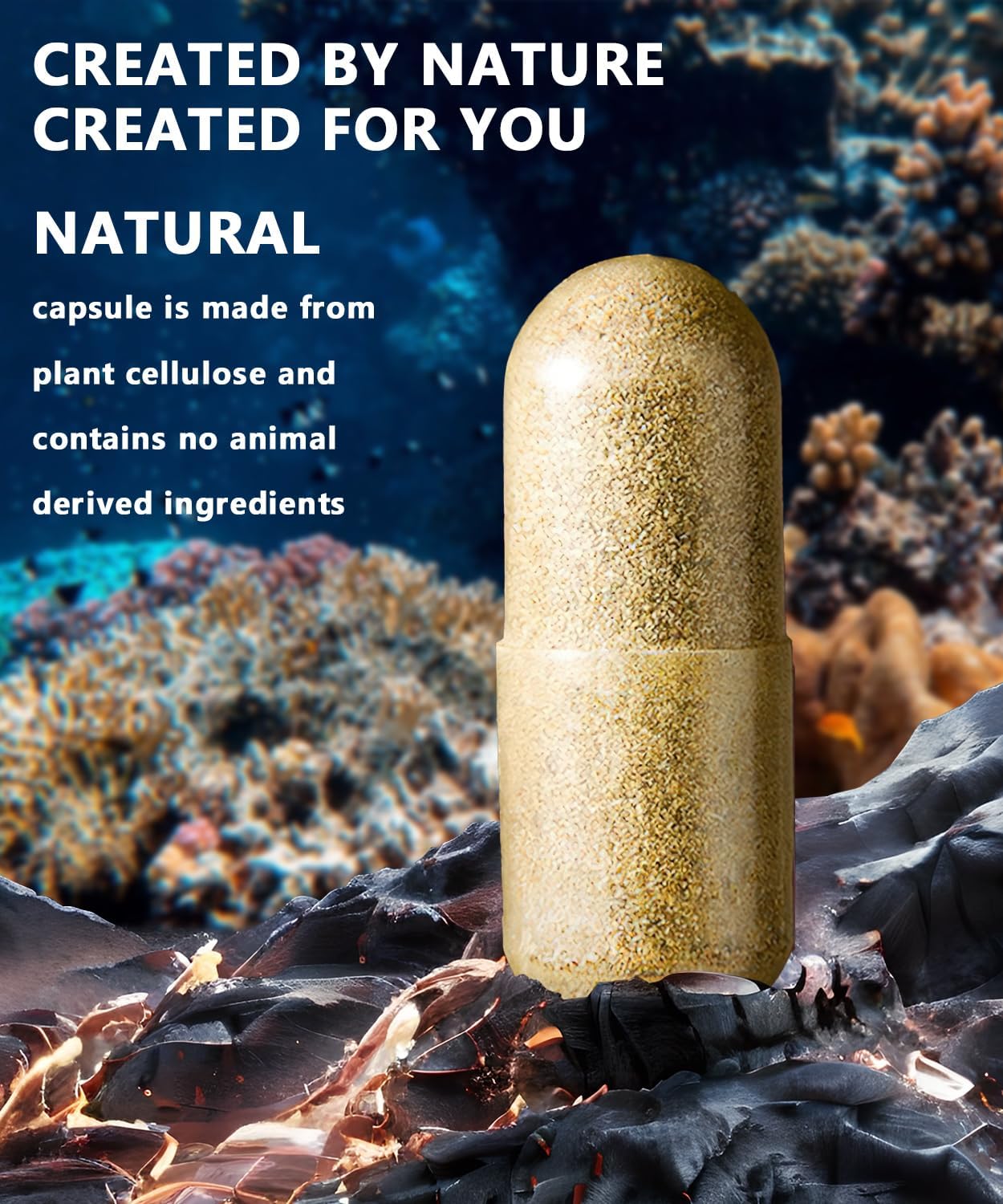 150 Organic Sea Moss, Ashwagandha & Black Seed Oil Capsules - Natural Multivitamin Supplement