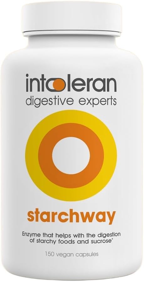 150 Pure & Vegan Digestive Enzyme Capsules for Starch & Sucrose Intolerance - Invertase & Gluco-Amylase Enzymes - Helps Digest Sugars & Starchy Foods - Low FODMAP Formula