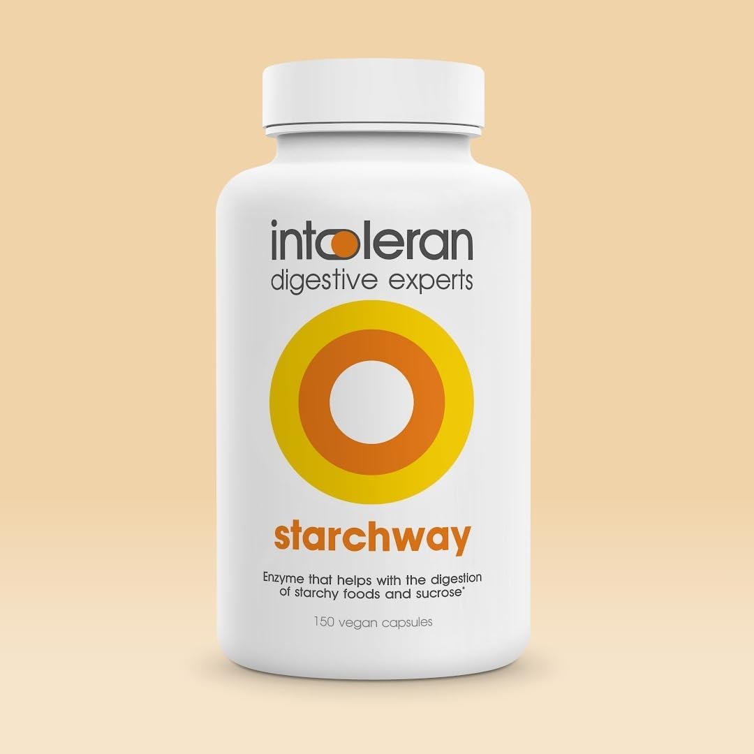 150 Pure & Vegan Digestive Enzyme Capsules for Starch & Sucrose Intolerance - Invertase & Gluco-Amylase Enzymes - Helps Digest Sugars & Starchy Foods - Low FODMAP Formula