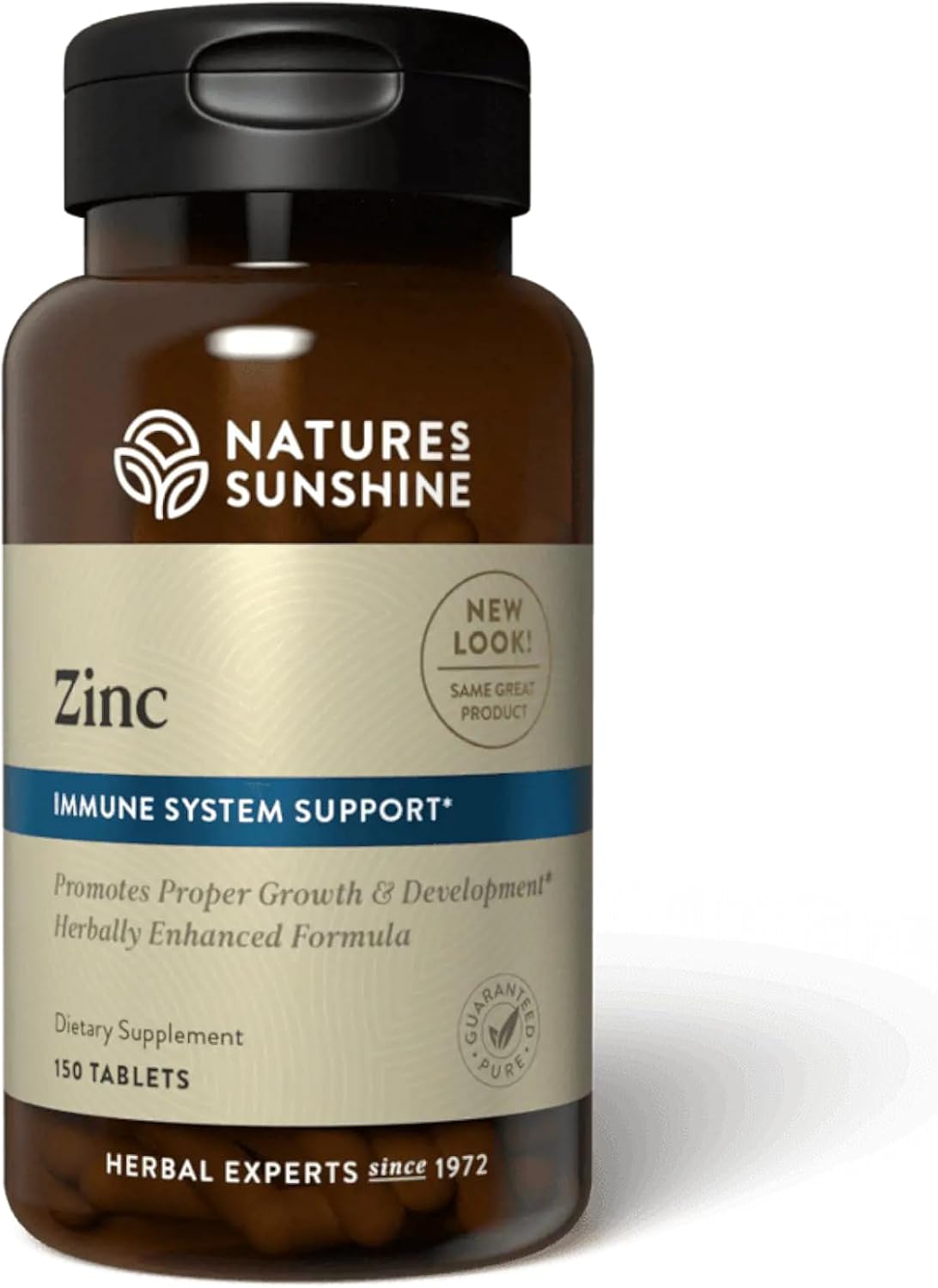150 Tablets of Nature's Sunshine Zinc 25mg - Boost Immune System with 167% Daily Value of Zinc