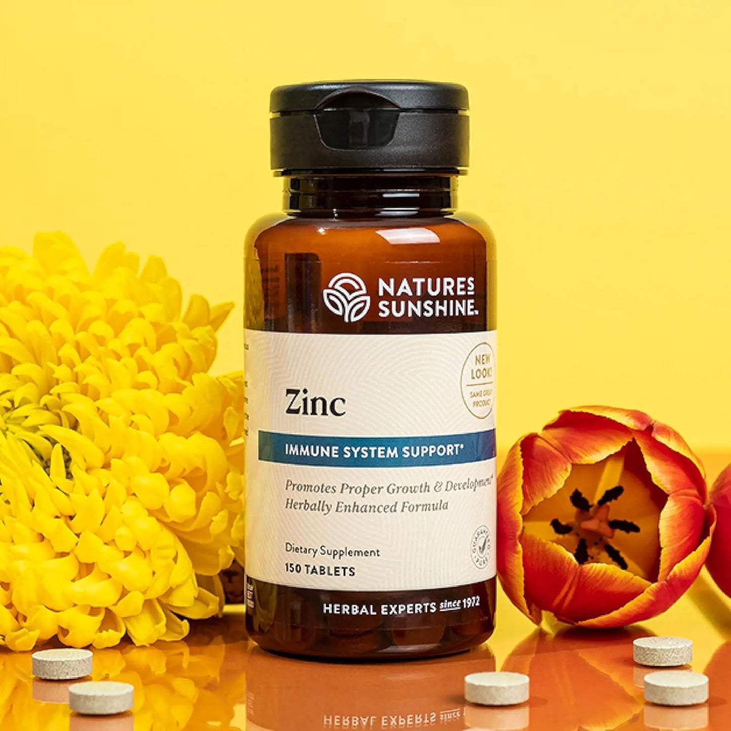150 Tablets of Nature's Sunshine Zinc 25mg - Boost Immune System with 167% Daily Value of Zinc