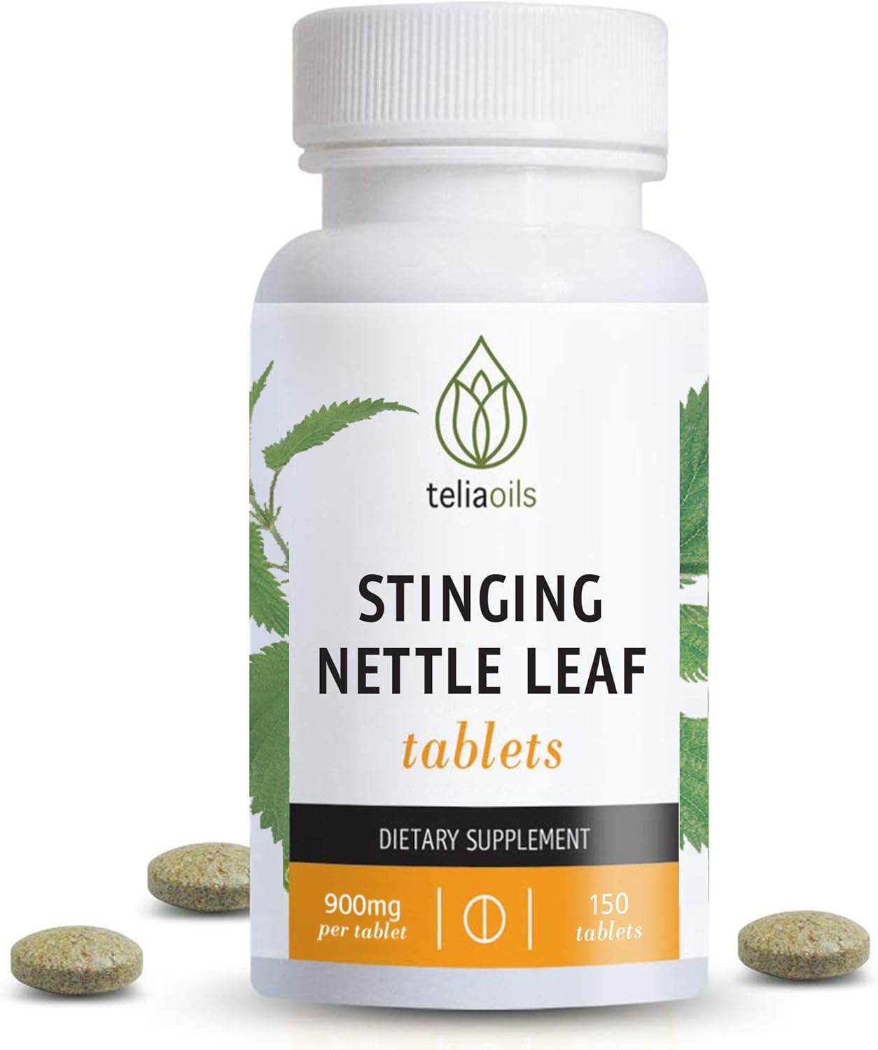 150 Teliaoils Stinging Nettle Leaf Capsules | 900mg Wild Harvest Nettle Extract | Natural Herbal Supplement for Healthy Histamine Levels & Respiratory Health