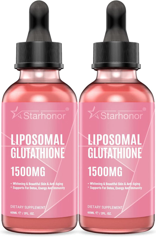 1500 mg Liposomal Glutathione Liquid Supplement for Detox, Aging Defense & Immunity - 4.05 oz