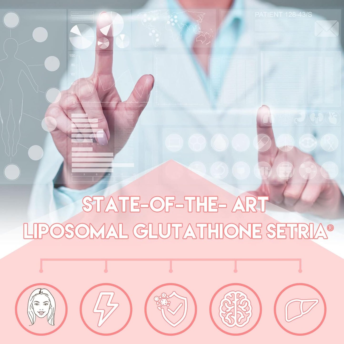 1500 mg Liposomal Glutathione Liquid Supplement for Detox, Aging Defense & Immunity - 4.05 oz