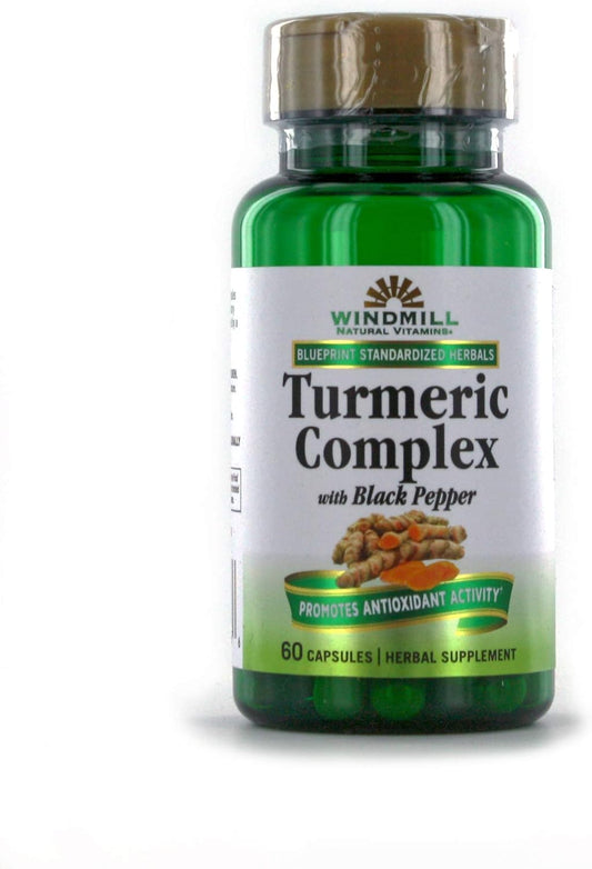 1500 Mg Windmill Turmeric Complex Capsules with Black Pepper - 60 Count