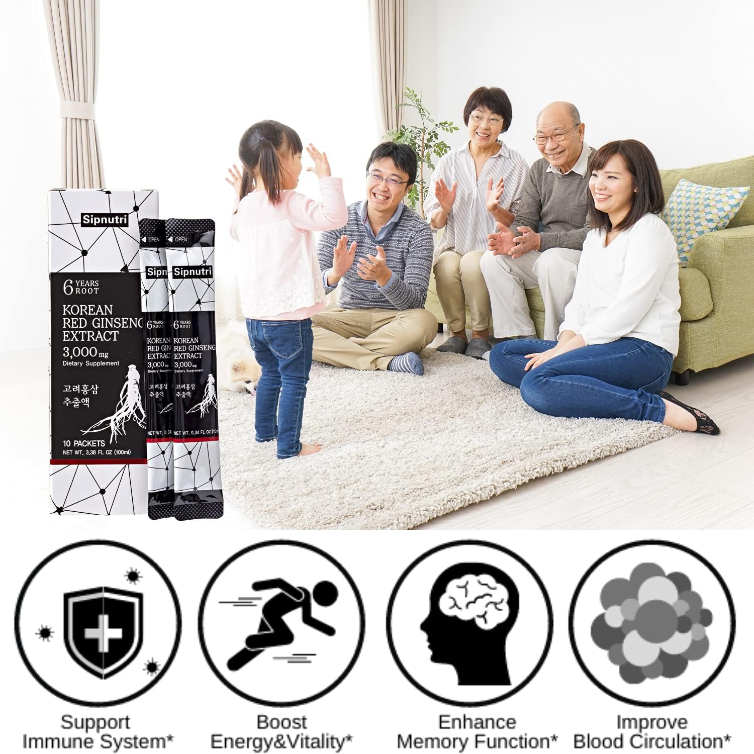 15000 mg Liquid Diamond Collagen & 3000 mg Korean Panax Ginseng Extract Drink