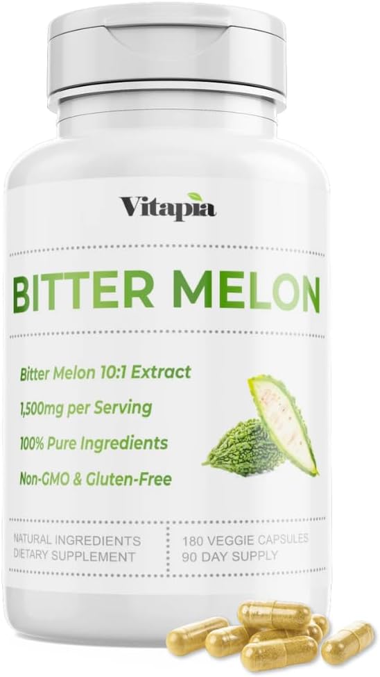15,000mg Organic Bitter Melon Extract Capsules - Digestive, Gut & Heart Health Support - 180 Capsules, Non-GMO & Vegan