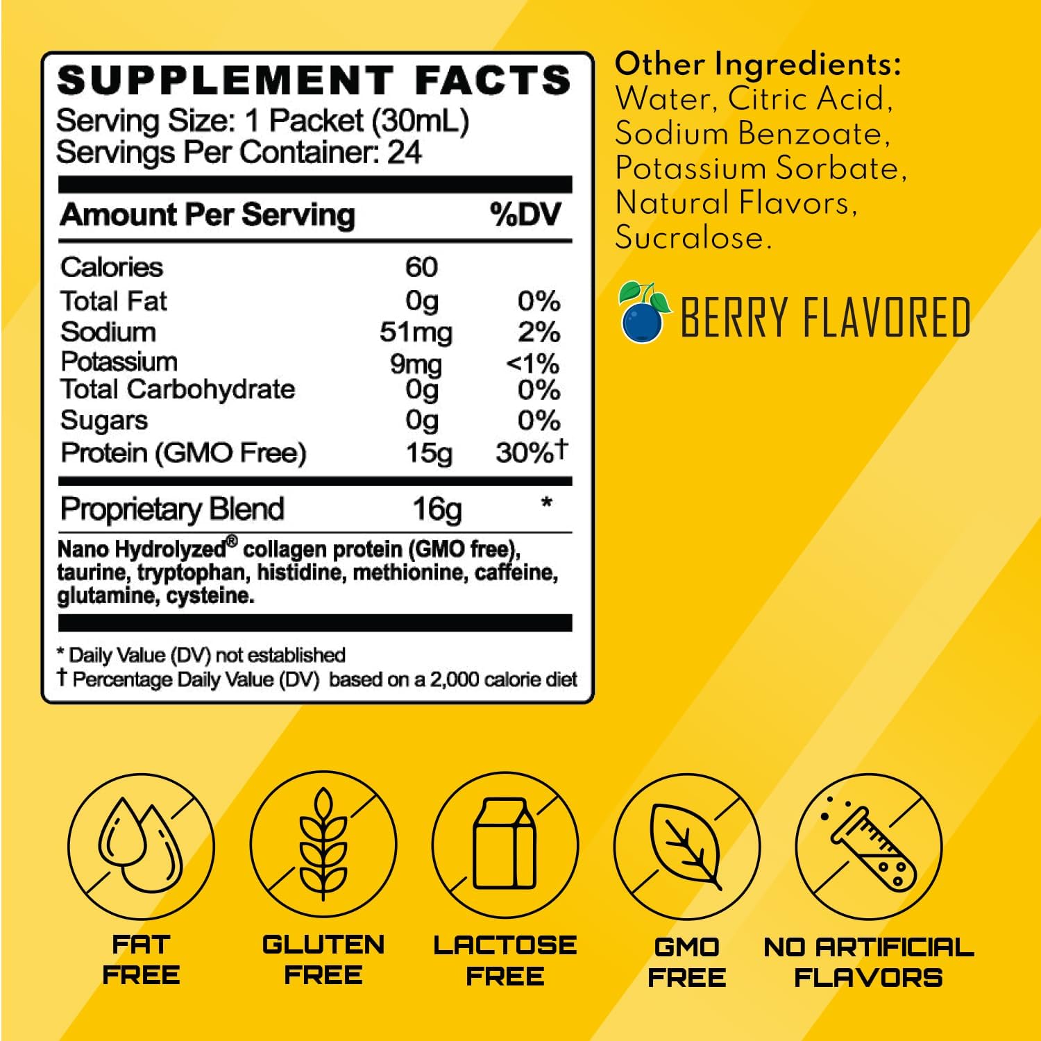 1500mg Beta Alanine Pre Workout Shot & 15g Protein Collagen Bundle - Energized Power for Pre & Post Workout, 1.2 oz Packets, 48 Pack