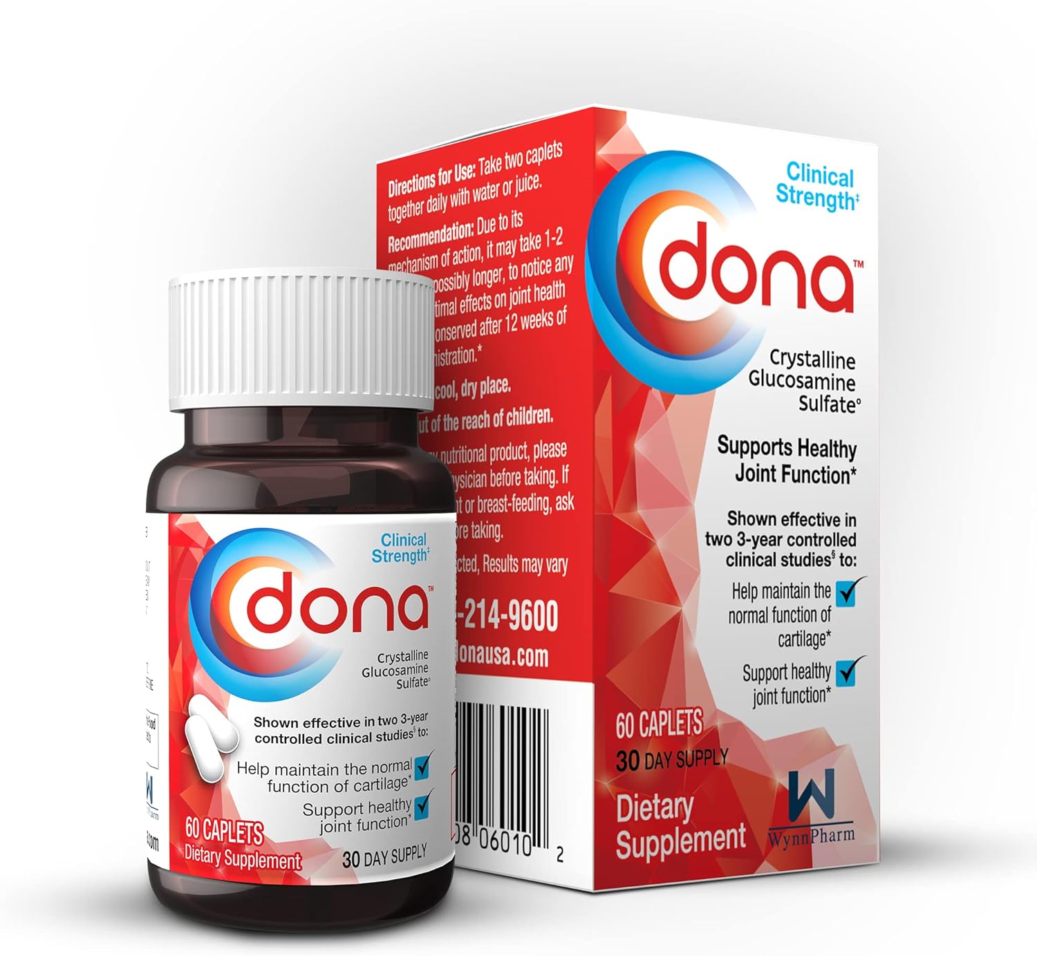 1500mg Glucosamine Sulfate Joint Supplement for Knee Comfort & Health Support - 60 Count