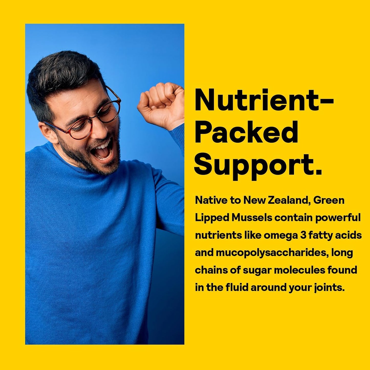 1500mg Green Lipped Mussel Supplement with Omega 3 - Lab Verified, 60-Day Guarantee - 90 Capsules, 30 Servings