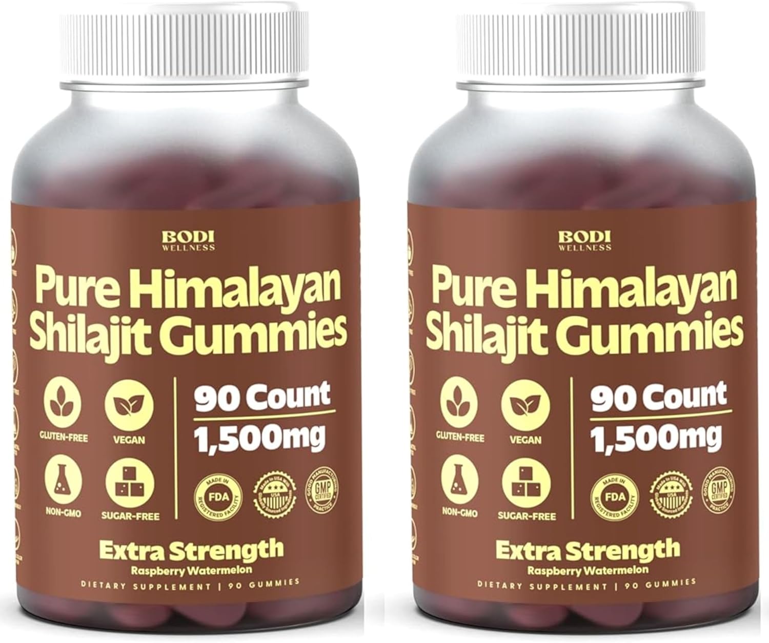 1500mg Pure Himalayan Shilajit Gummies - 180 Vegan & Sugar-Free with 85+ Trace Minerals for Natural Energy - Non-GMO Supplement for Men & Women