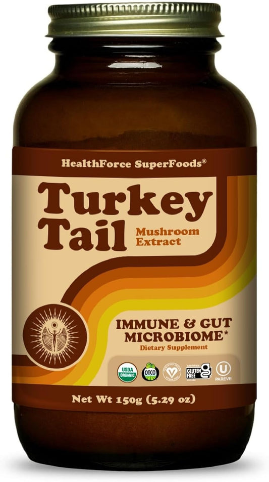 150g HealthForce SuperFoods Turkey Tail Mushroom Powder - Immune Support Supplement