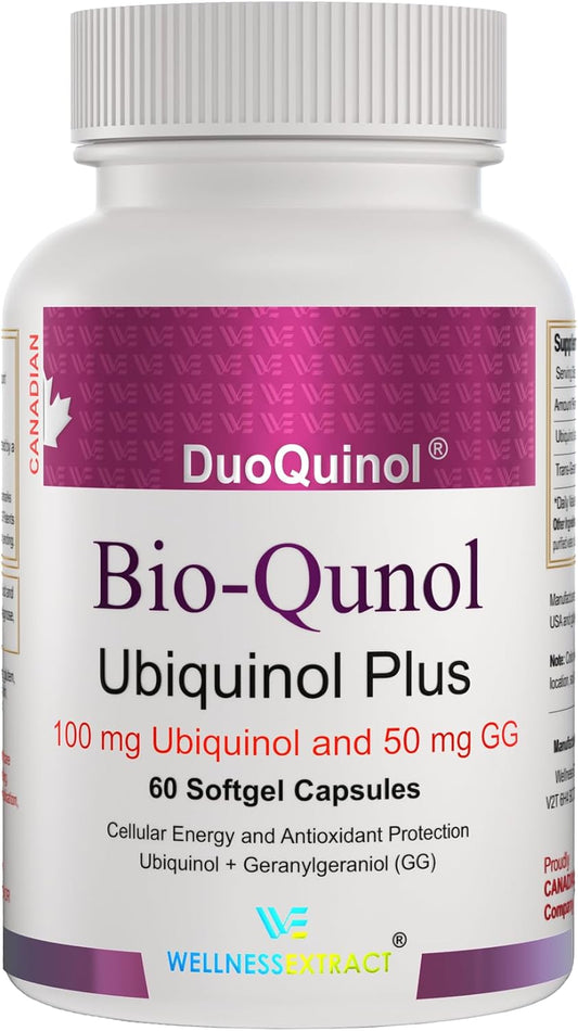 150mg BioQuinol Ubiquinol (CoQ10) Softgels with Geranylgeraniol - Ultimate Antioxidant for Heart Health & Energy Boost - BoostGo Australia