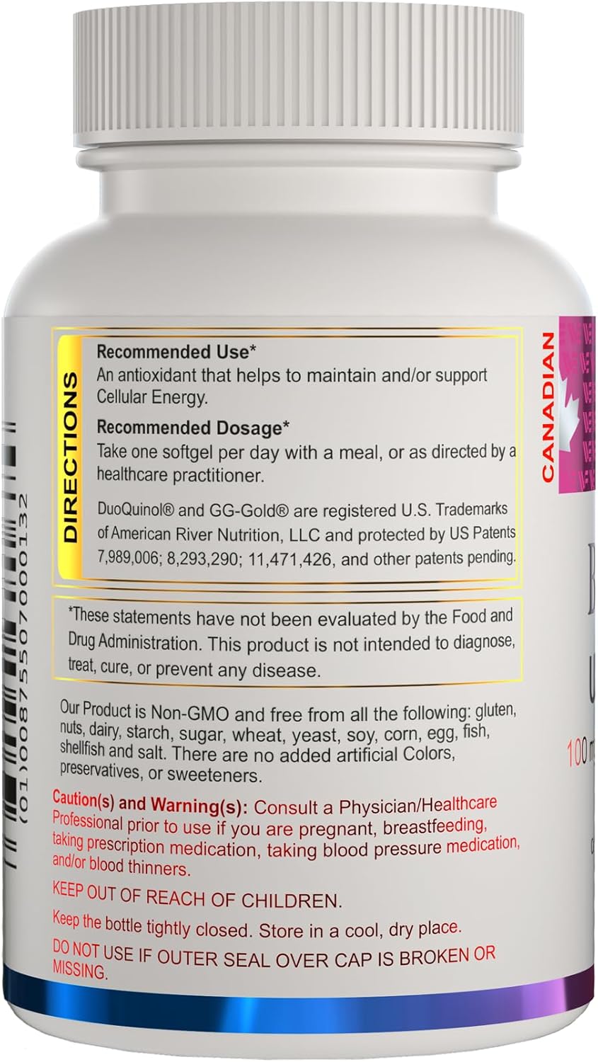 150mg BioQuinol Ubiquinol (CoQ10) Softgels with Geranylgeraniol - Ultimate Antioxidant for Heart Health & Energy Boost - BoostGo Australia