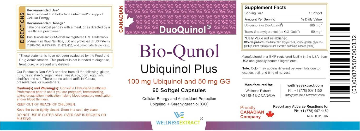 150mg BioQuinol Ubiquinol (CoQ10) Softgels with Geranylgeraniol - Ultimate Antioxidant for Heart Health & Energy Boost - BoostGo Australia