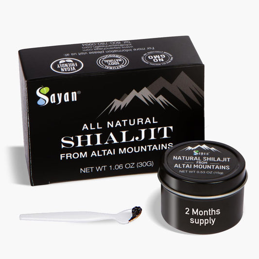 15g Sayan Pure Authentic Altai Shilajit Resin - Organic Fulvic Acid Supplement for Immune System, Energy, Detox - 2 Month Supply