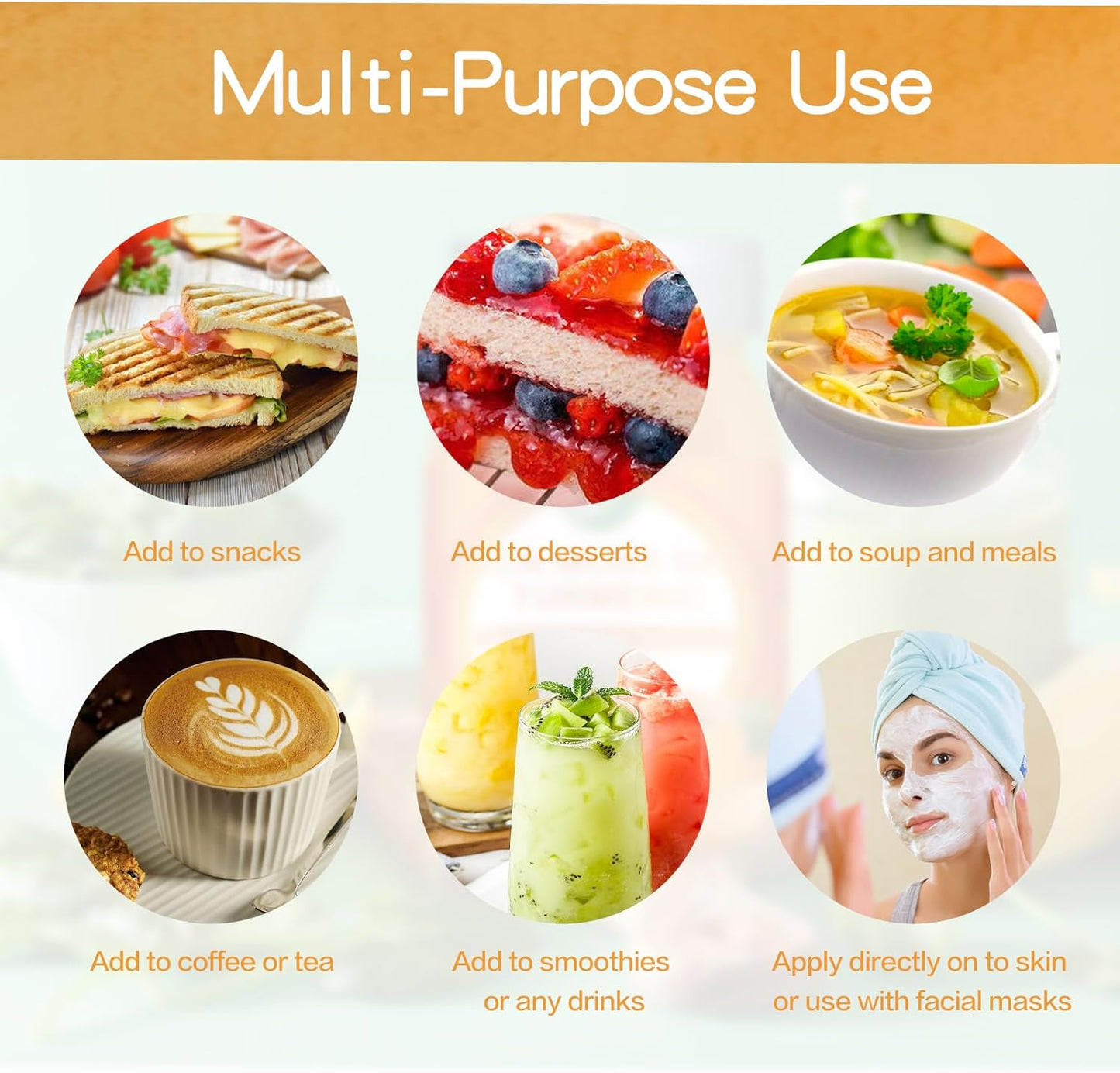 15oz Raw Organic Irish Sea Moss Gel with Turmeric - Pure Natural Sea Moss Gel from QANLOI