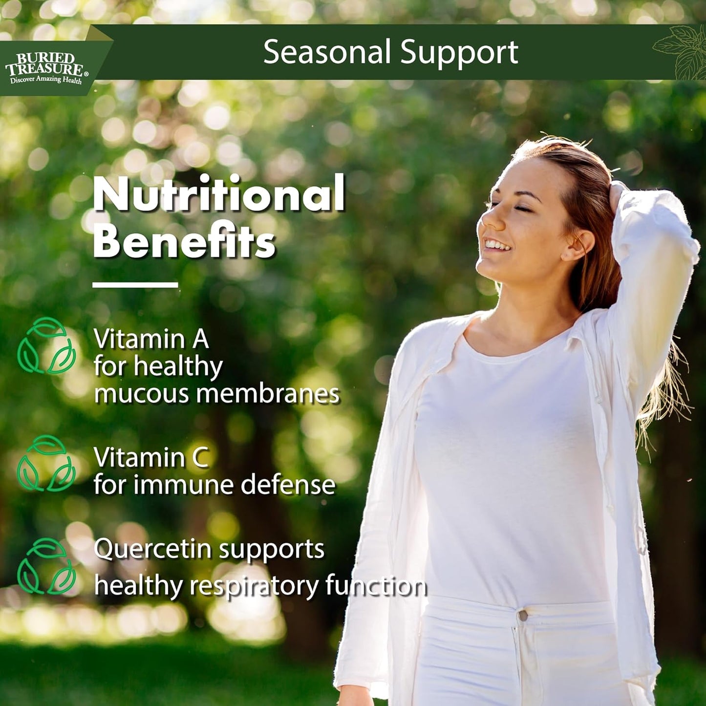 16 fl oz Liquid Supplement with Quercetin, Bromelain, and Mullein for Immune and Sinus Support - Non-Drowsy Herbal Formula