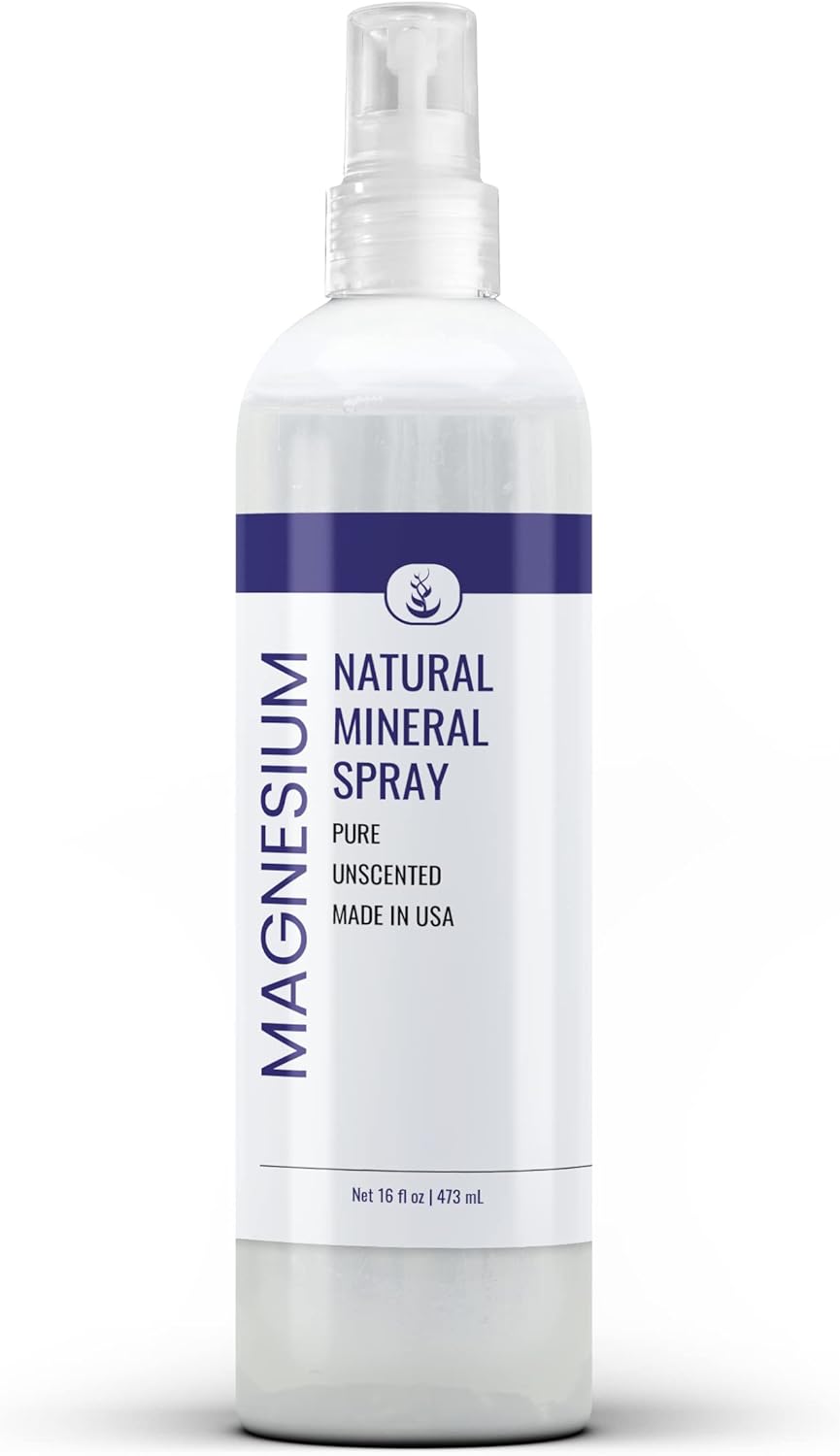 16 fl oz Pure and Unscented Magnesium Oil Spray with Original Ingredients