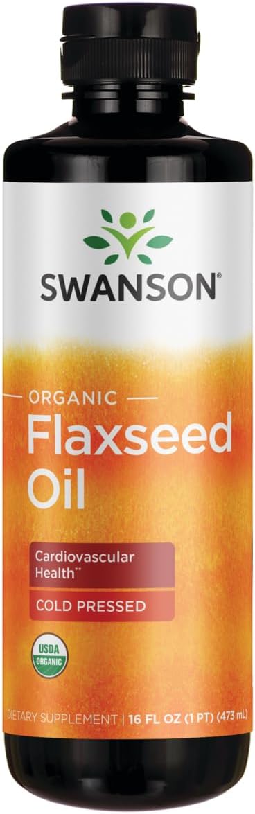 16 fl oz Swanson Flaxseed Oil (Omegatru) Liquid Supplement with Omega-3 Fatty Acids