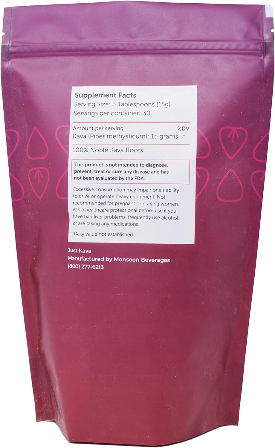 16 OZ (452g) Kava Tonga Herbal Supplement Powder for Relaxation and Stress Relief