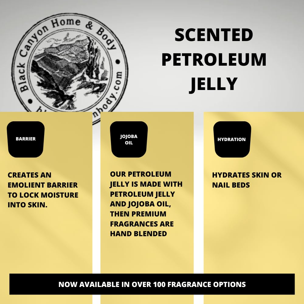 16 Oz Black Canyon Home and Body Black Currant & Sandalwood Scented Petroleum Jelly - Skin Moisturizer