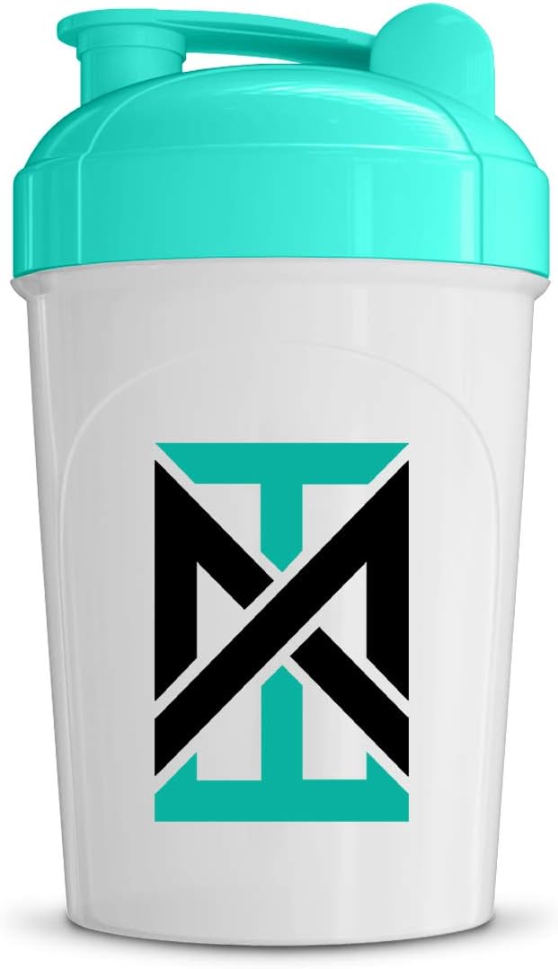 16 oz BPA-Free MIXT Energy Shaker Bottle with Lid Mixing Technology in Teal Color