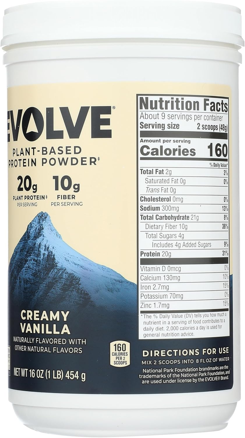 16 OZ EVOLVE Ideal Vanilla Protein Powder - Plant-Based Protein Supplement