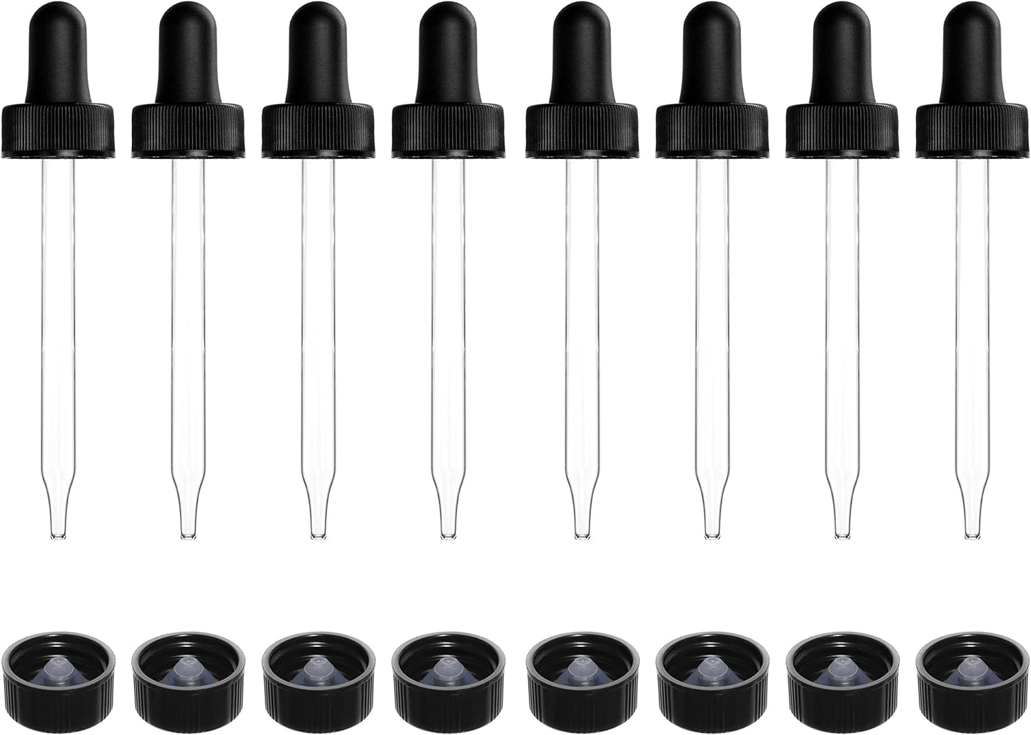 16 oz. Lugol's Iodine 2% Solution in Amber Glass Bottles - Pack of 8 with Free Droppers - Made in USA