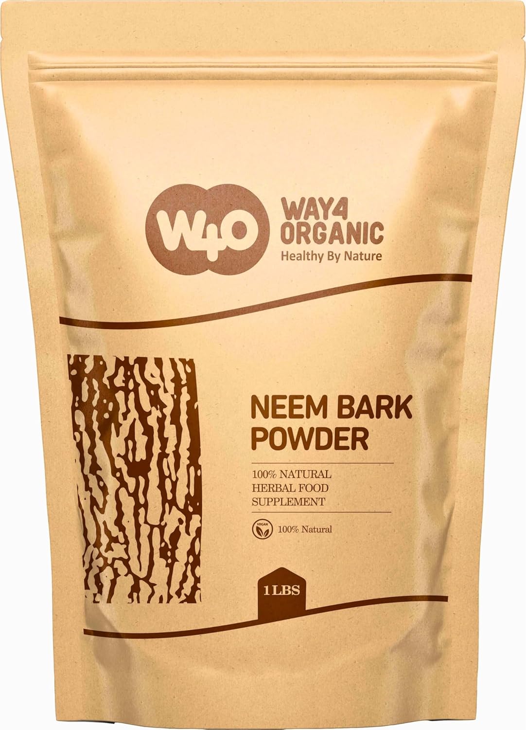 16 oz Neem Bark Powder for Dental and Digestion Support - 100% Organic Tooth Powder from Way4Organic