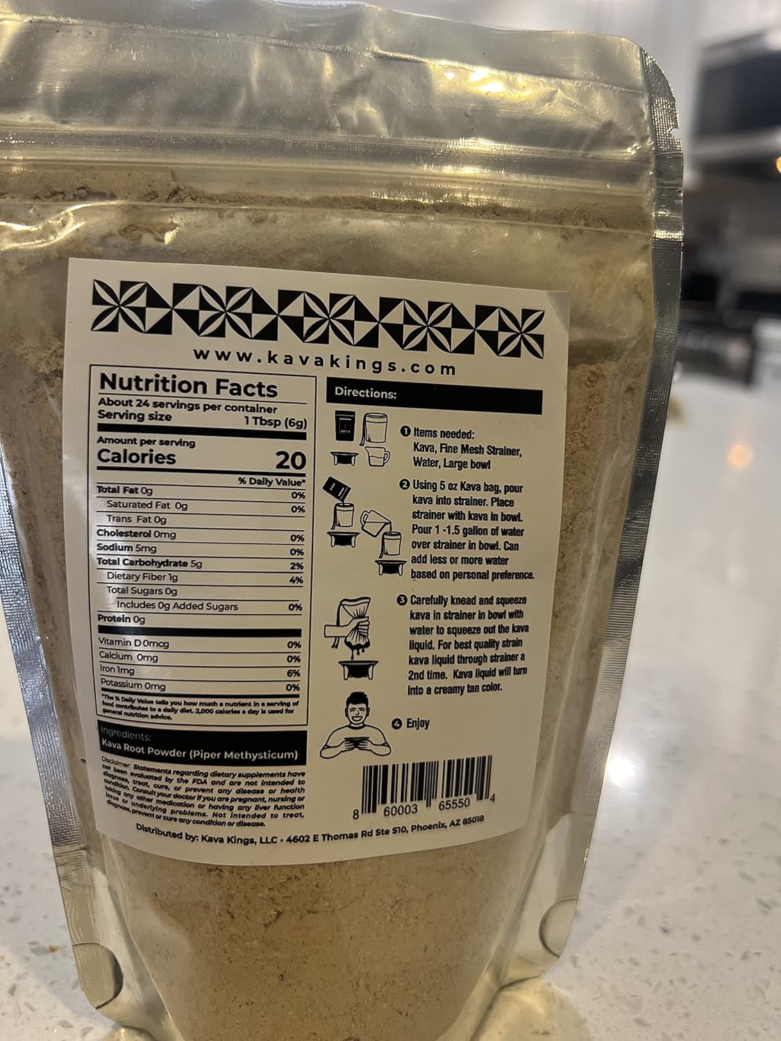 16 oz Noble Kava Tonga Root Powder - Authentic 'EUA, Tonga Sourced Kava Kings - Natural Kava Root Powder