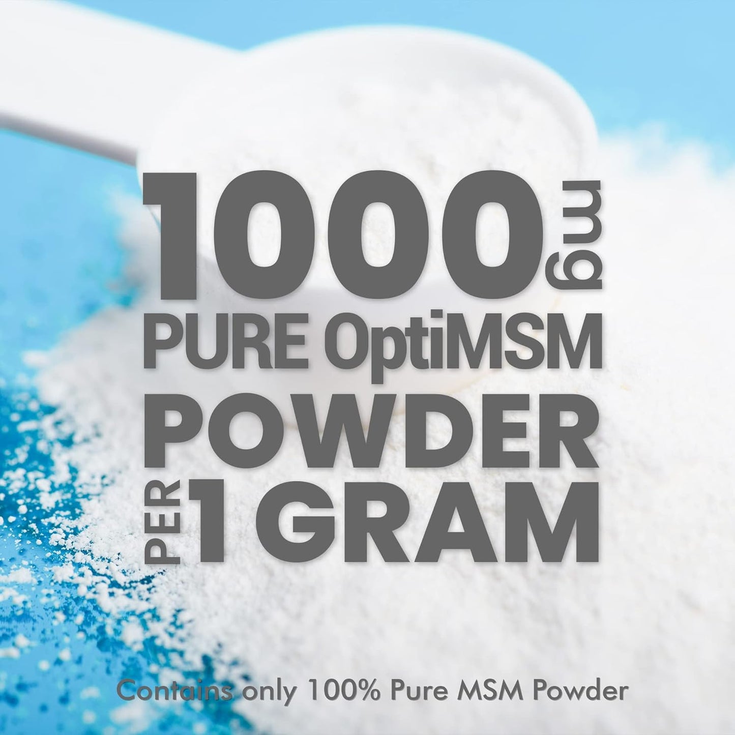 16 oz Ojio Pure OptiMSM MSM Powder Supplement for Joints, Skin, Hair, Nails - Kosher, Vegan, Gluten Free, Non-GMO - Pesticide & Herbicide Free