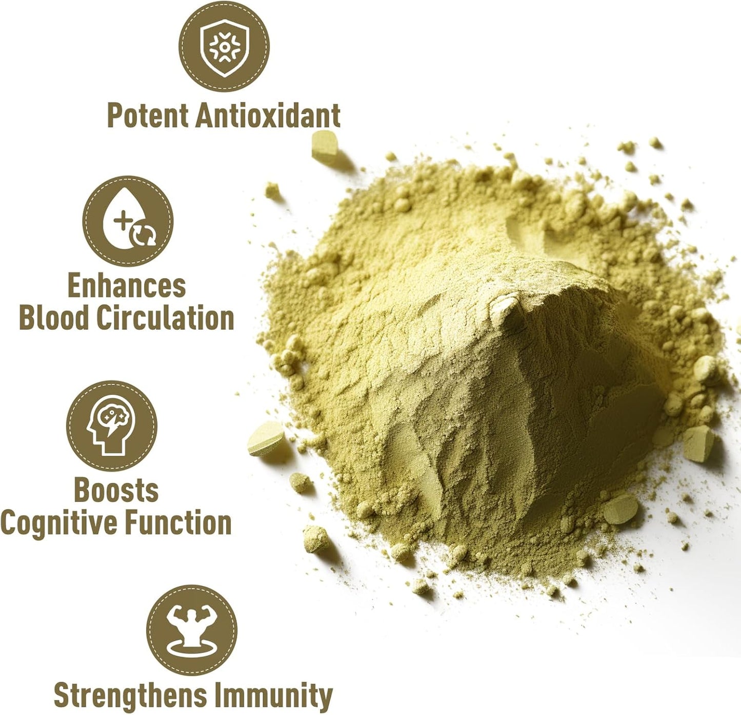 16 oz Organic Ginkgo Biloba Powder for Brain Function & Alertness - Vegan, Raw, Non-GMO - UNLEASH'D ORGANIC