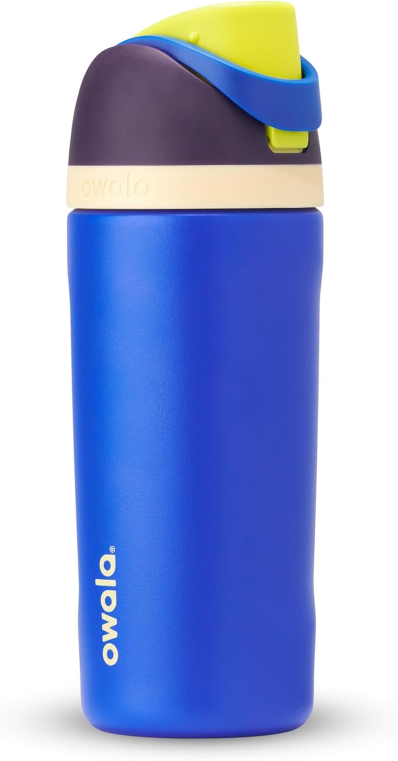16 oz Owala Kids FreeSip Stainless Steel Water Bottle with Straw - BPA-Free Insulated Sports Bottle for Travel and School