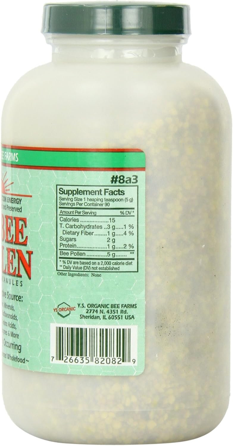 16 oz YS Eco Bee Farms Fresh Whole Bee Pollen Granules for Natural Energy Boost - BoostGo Australia