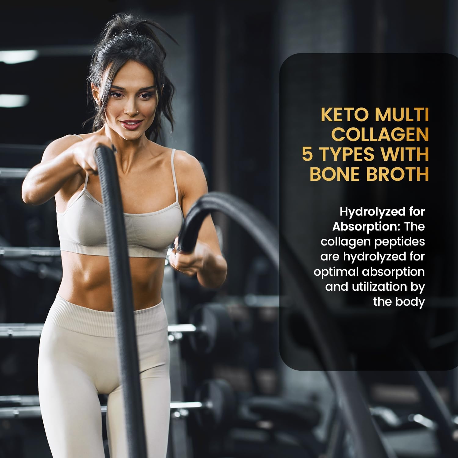 16.2 oz Peacock Max Keto Multi Collagen Peptides - Bone Broth Protein Powder with MCT Oil, Biotin & Electrolytes for Joint, Skin, Hair & Gut Health