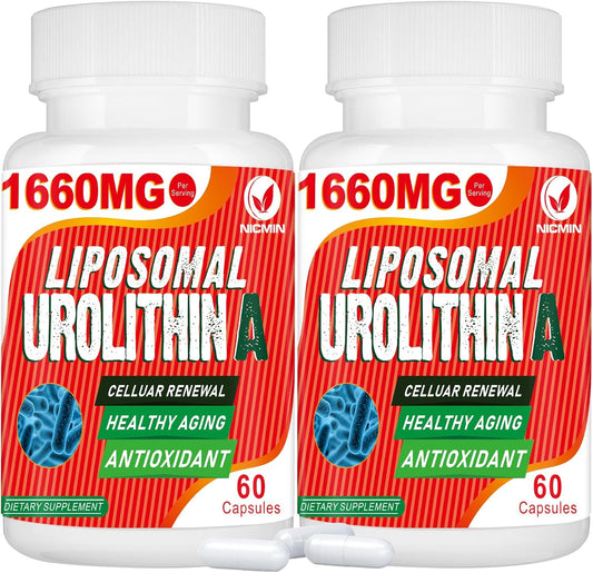 1660MG Liposomal Urolithin A Supplement - 120 Capsules by NICMIN