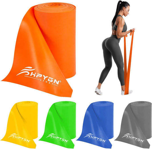 16.7ft Long HPYGN Exercise Bands for Yoga, Pilates, and Strength Training - Professional Latex Stretch Band for Physical Therapy and Rehab
