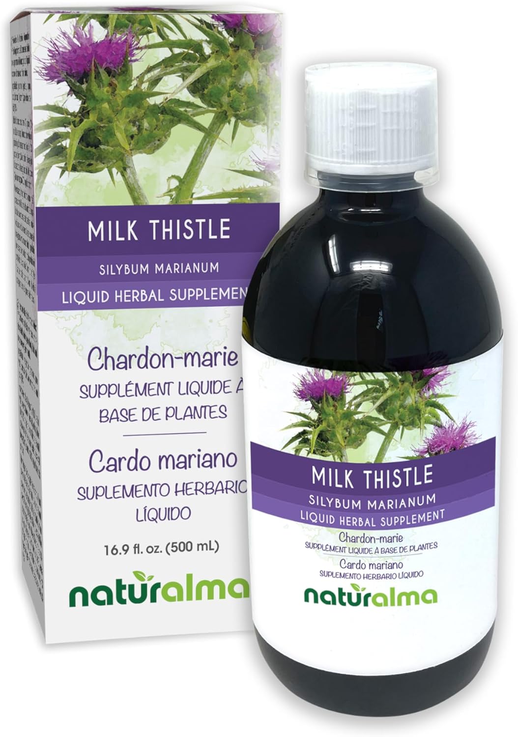 16.9 fl oz Alcohol-Free Milk Thistle Fruit & Herb Tincture Drops - Herbal Supplement for Liver Support - Vegan Formula