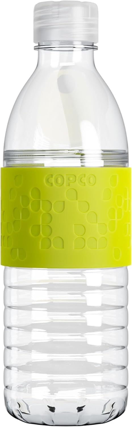 16.9 oz Copco Hydra Water Bottle - Spill-Resistant Lid, BPA-Free, Leak-Proof, Portable - Durable Tritan, Non-Slip Sleeve, Twist-Open Body - Ideal for Gym, Office, School - Light Blue