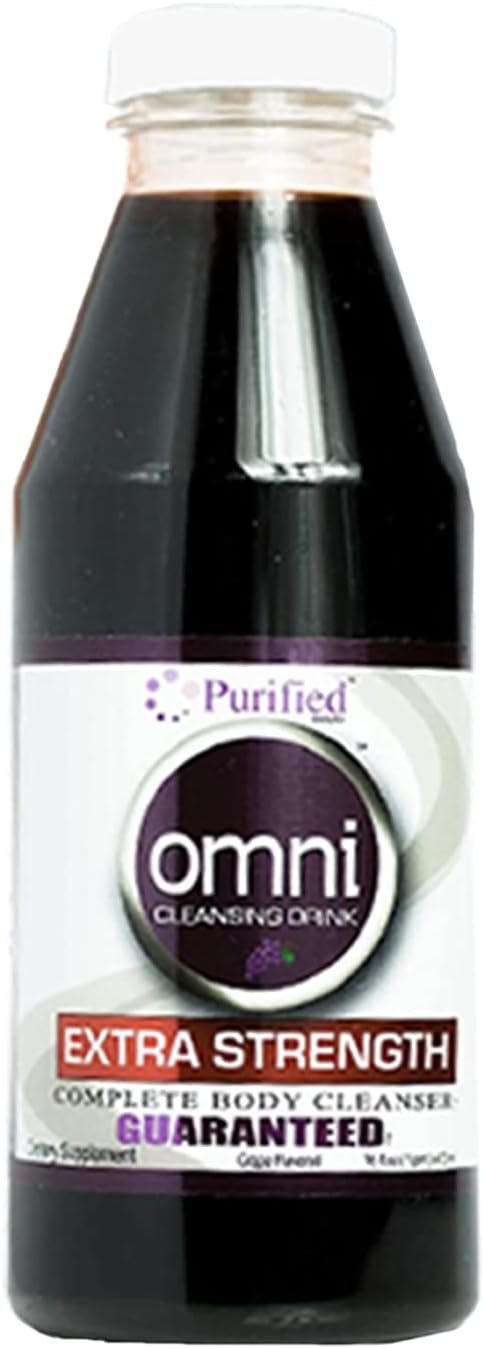 16oz Grape Flavor Detox Drink - Fast One Hour Cleanse - Herbal Detox Cleanse to Flush Toxins - Full Body Cleanse Drink by Wellgenix Omni