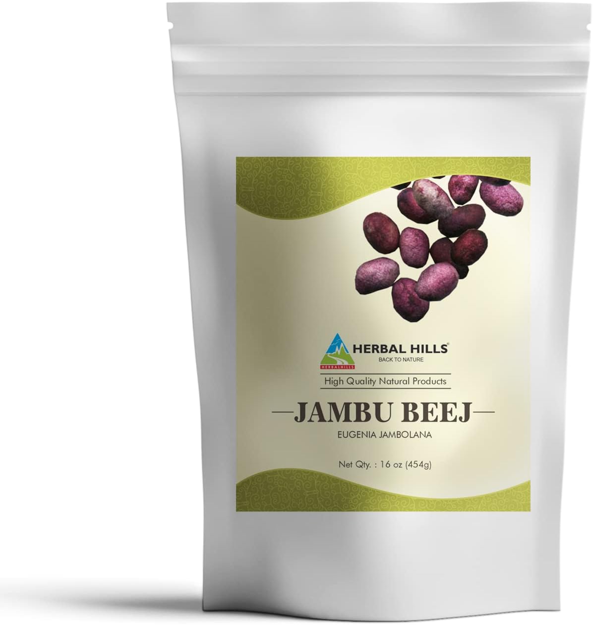 16oz Herbal Hills Jambu Jamun Powder - Eugenia Jambolana Herbal Supplement