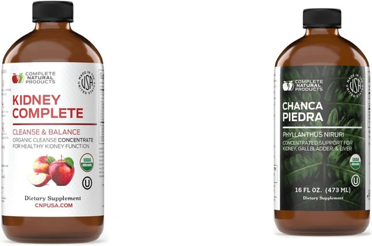 16oz Kidney Complete & Organic Chanca Piedra Extract Bundle - Natural Kidney Health Support
