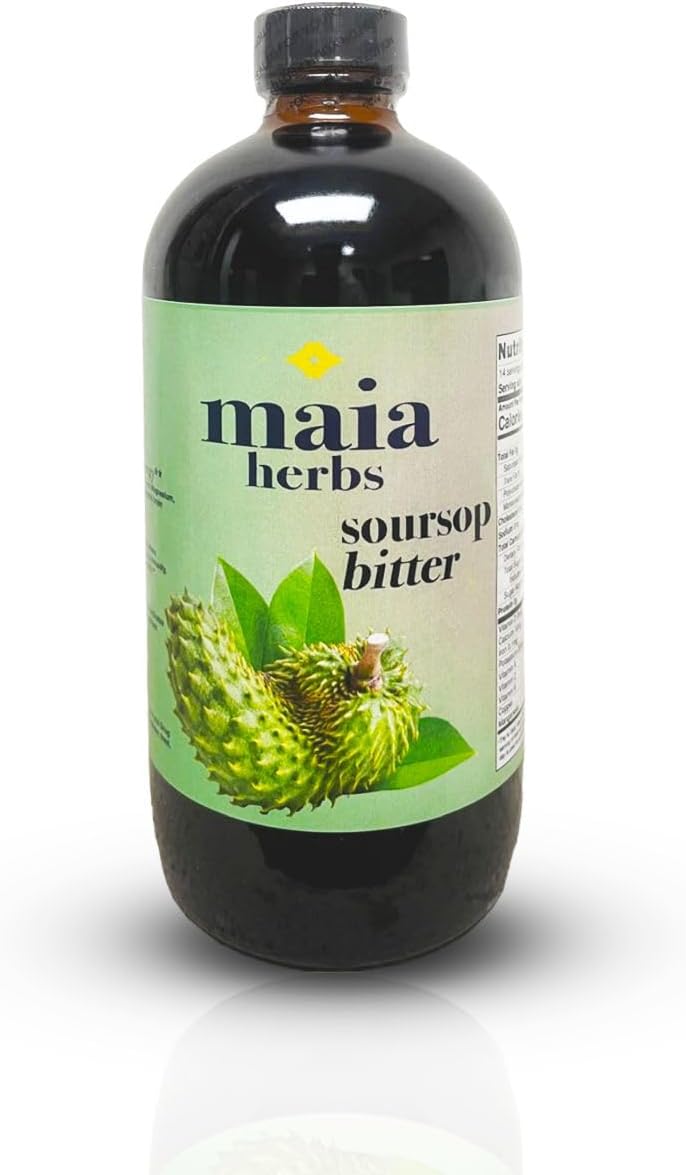 16oz Maia Herbs Soursop Bitters Liquid - Premium Immune System Support